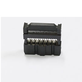 WCON 2.54mm IDC Socket 14P Spring Type with Bump Sel.1U "Au / Ni بدون تخفيف التوتر أسود