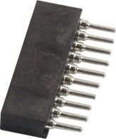 WCON 1.27mm رأس مستدير دبوس رأس أنثى 10 دبوس مضاد للاهتزاز مع كم نحاسي