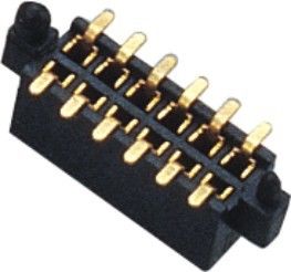 1.27mm صف مزدوج 180 ° سمت رأس دبوس موصل أنثى مع آخر آخر والمعادن