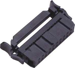 2.54mm صف مزدوج إدك مقبس تجويف موصل مع سر واحد جانب إتصال نحاس سيل أو / سن 06 ~ 64P
