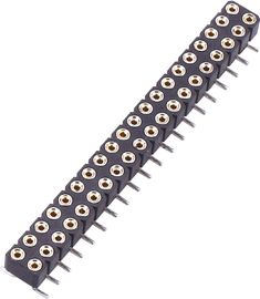 مستقيم SMT Maching جولة دبوس رأس 2.00mm 2 * 20P حلبة المجلس موصلات