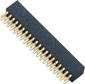 1.27mm h = 4.3 أنثى رأس موصل المزدوج جبيرة صف مزدوج رأس