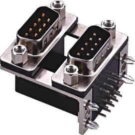 WCON D Shell Connector الزاوية اليمنى 9 دبوس D نوع موصل ذكر صف مزدوج