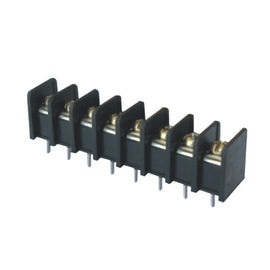 7.62mm كتل محطة صف واحد PA66 أسود سن مطلي 25٪ غف UL94V-0 النحاس