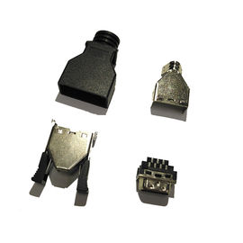أسود الكمبيوتر دبوس موصلات SCSI CEN-TYPE 14 دبوس ذكر PBT الأسود Sel.5U &quot;الاتحاد الافريقي / سن بنفايات