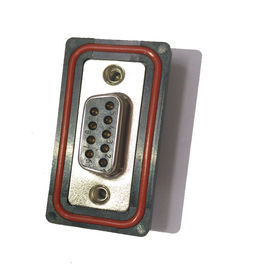 WCON D موصل فرعي 9 PIN أنثى صف مزدوج مقاوم للماء PBT أسود ROHS