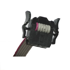 WCON 2.54mm IDC 6P Latch Header مع SR PBT أسود Sel.1U &quot;Au / Ni ROHS