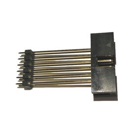 2.54mm الملعب مربع رأس موصل مستقيم PBT الأسود ، إضافة البلاستيك بنفايات 12P