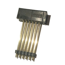 2.54mm الملعب مربع رأس موصل مستقيم PBT الأسود ، إضافة البلاستيك بنفايات 12P