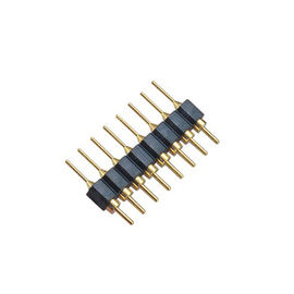 WCON 2.54mm رأس الدبوس المشكل صف مزدوج PPS BK H = 3.0 فلاش ذهبي مستقيم