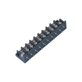 7.62mm كتل محطة صف واحد PA66 أسود سن مطلي 25٪ غف UL94V-0 النحاس