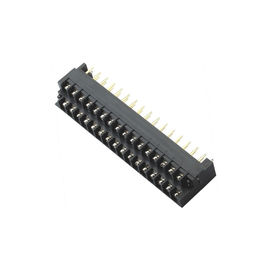 7.62mm كتل محطة صف واحد PA66 أسود سن مطلي 25٪ غف UL94V-0 النحاس