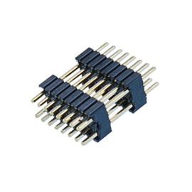 وكون 1.27 * 2.54mm بب رأس موصل مزدوج البلاستيك 180 درجة ديب PA9T النحاس H = 2.54