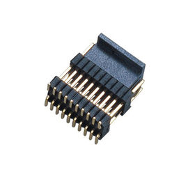 وكون 1.27 * 2.54mm بب رأس موصل مزدوج البلاستيك 180 درجة ديب PA9T النحاس H = 2.54