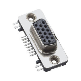 WCON D type 15 pin connector 25mΩ أقصى مقاومة للتلامس 500V AC / DC أزرق / أسود
