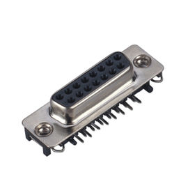 WCON D type 15 pin connector 25mΩ أقصى مقاومة للتلامس 500V AC / DC أزرق / أسود