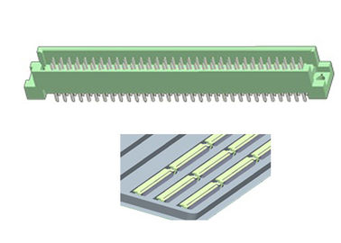 موصل الأوروبي مستقيم DIP PBT الرمادي Pcb ذكر 96Pin Din 41612 2.54mm ROHS