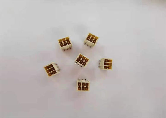 2.54mm رقاقة 2 * 3P SMT W / T سلك مزلاج إلى لوحة الموصل W / O قطع النحاس
