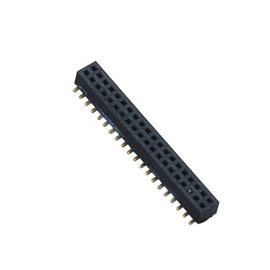PA9T Pin Header 2.54 الزاوية اليمنى ، رأس دبوس صف مزدوج أسود